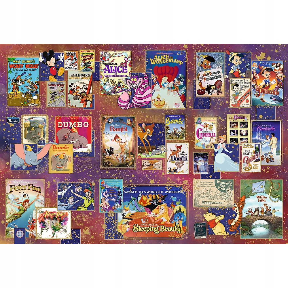 Puzzle 13500 Prime Uft Koláž Disney Pohádky Dumbo Bambi Medvídek Miki 12+ Trefl