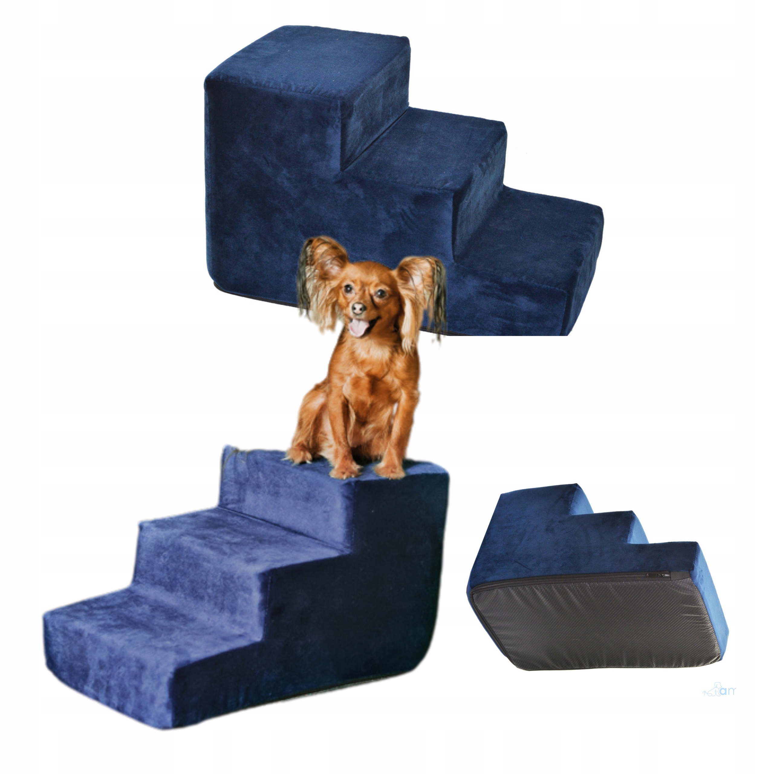 Schodky Rampa Plošina Pro Psa Kočku 3 stupně Protiskluzové 30 cm Schody