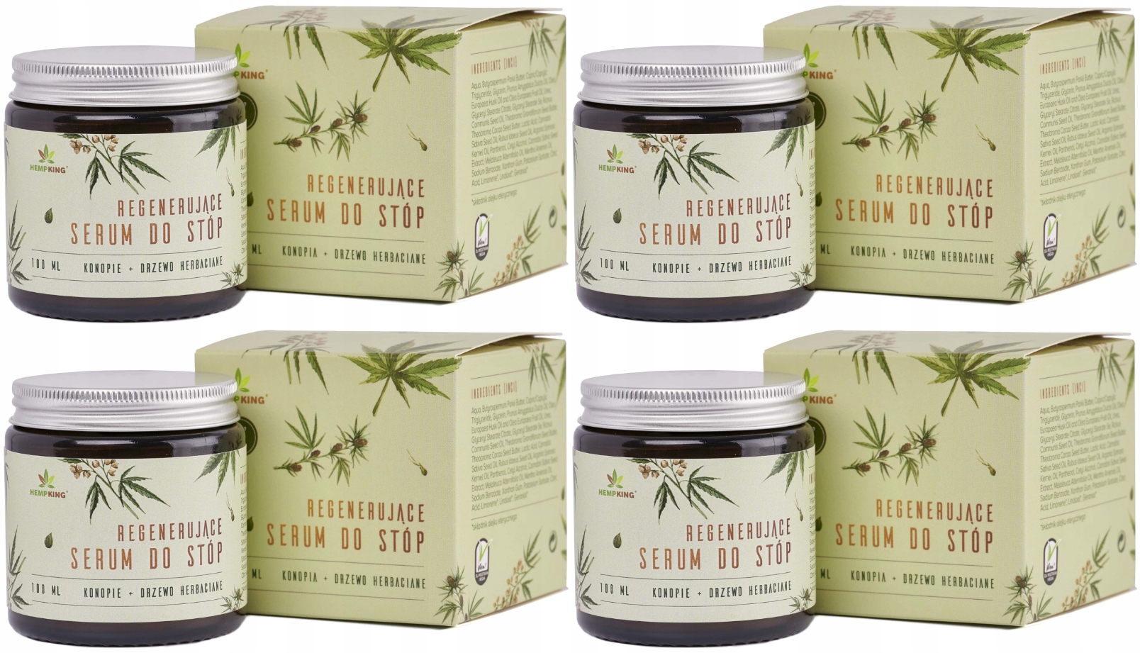 4x Konopné sérum na nohy s Cbd 100 ml Biowen Regenerace ran Oděrky