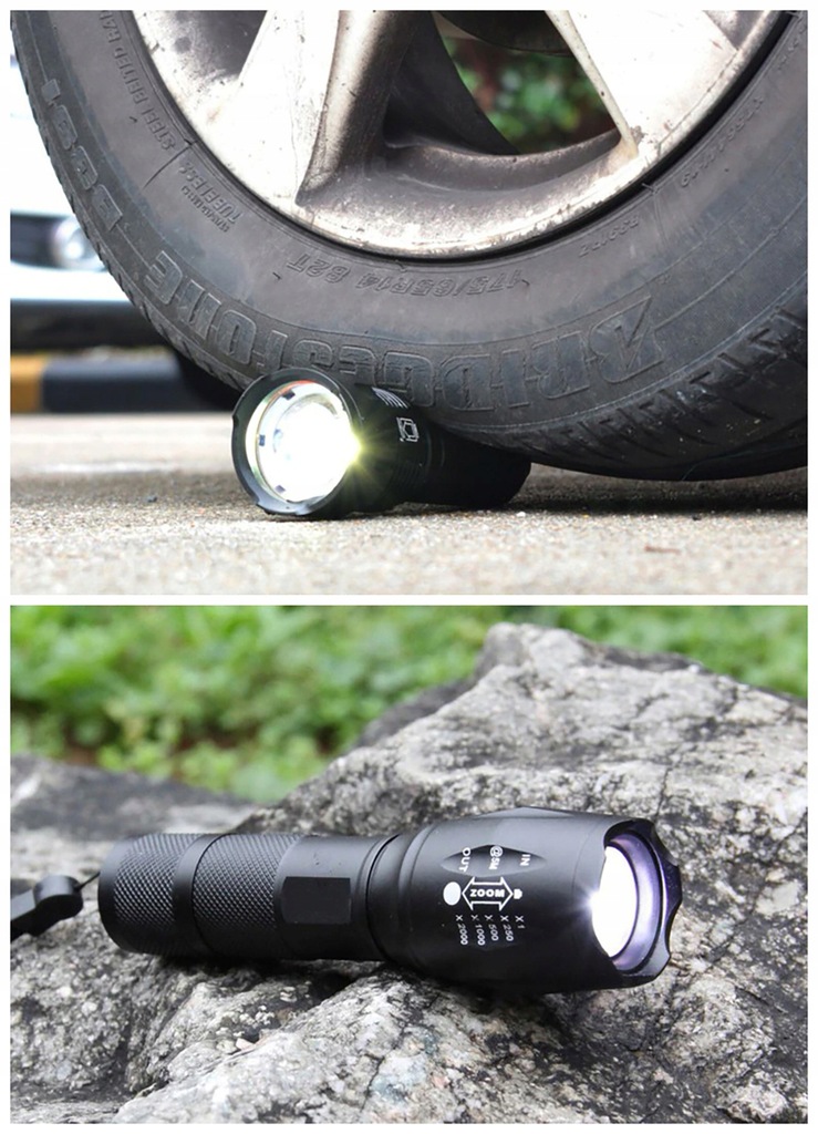 LATARKA LED CREE XML-T6 - ZOOM - ZESTAW W PUDEŁKU Marka inna marka