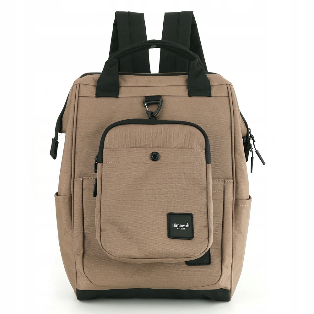 Plecak damski Himawari 0403 na laptopa 15" odpinana torebka 06 ciemnobrąz