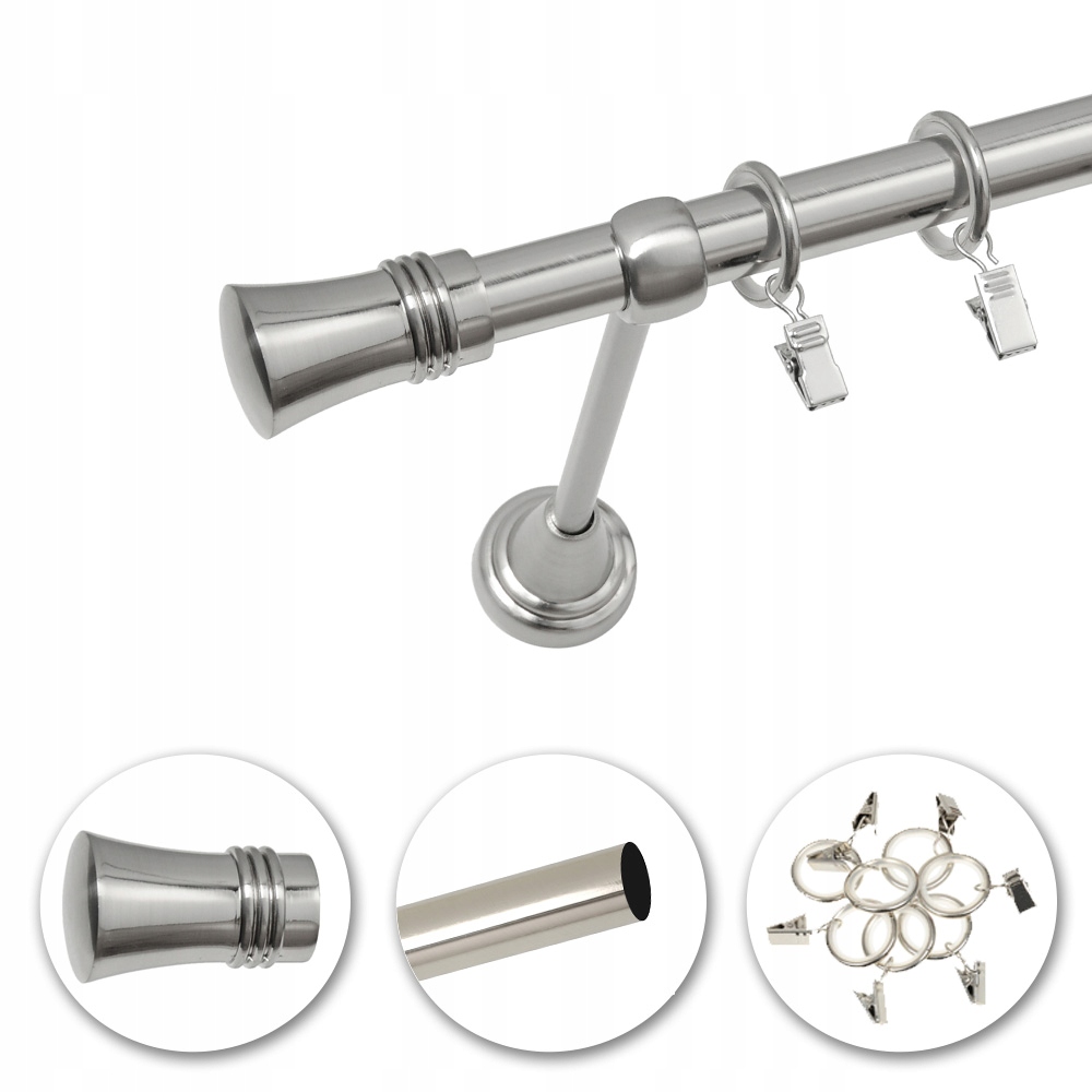 

Karnisz do firanek 480 cm długi modny 19 mm Solid