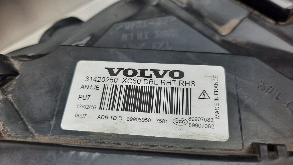 Frontscheinwerfer Volvo XC60 31420250 Bi-Xenon Rechts Scheinwerfer Headlight - Thumbnail 6