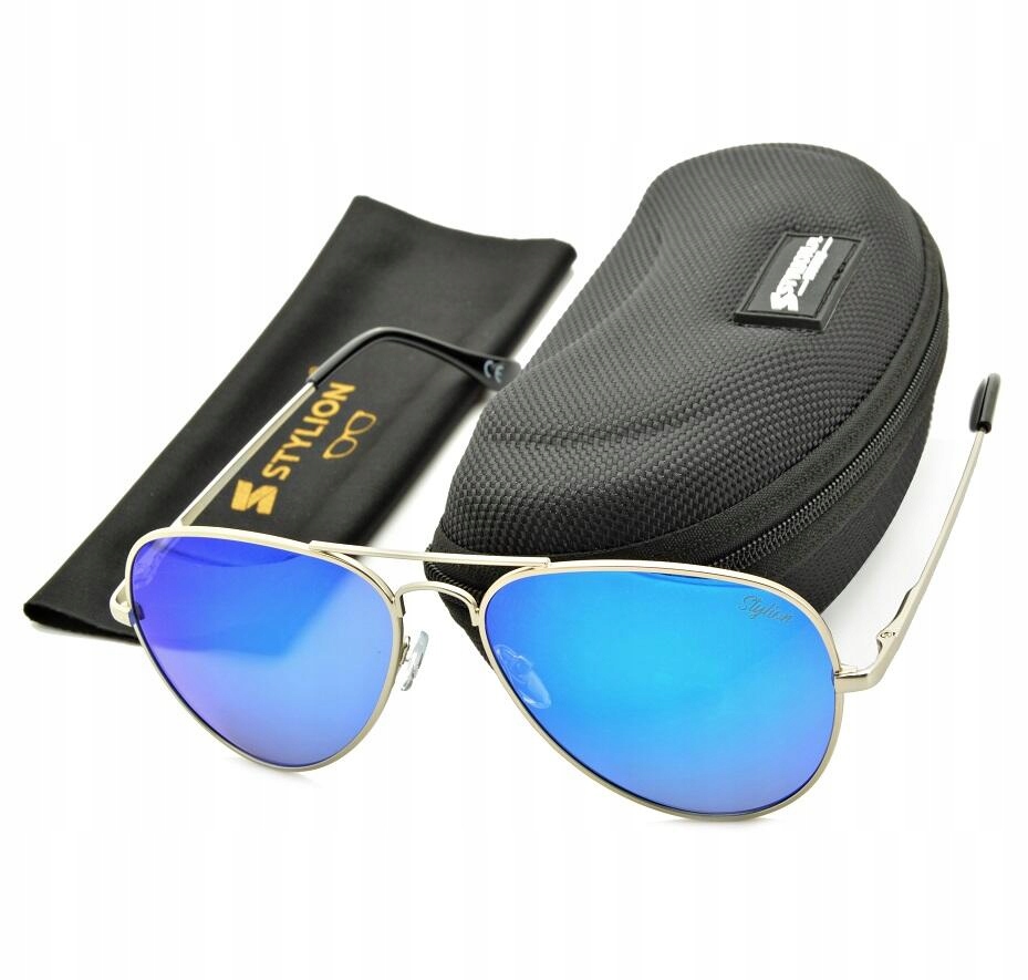

Okulary Pilotki Polaryzacyjne Aviator Niebieskie