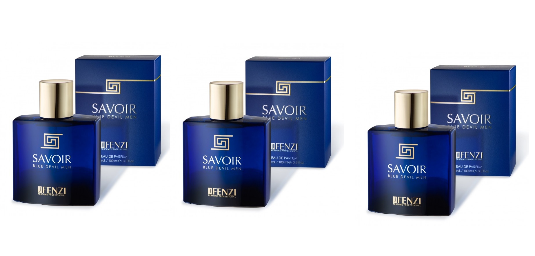 JFenzi Savoir Blue Devil 3x100 ml pánská parfémovaná voda