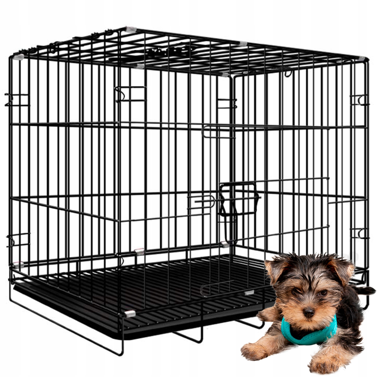 Kovová Klec Přepravka Pro Malého Psa A Kočku 42x50x35 CM