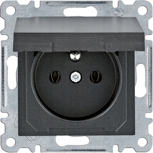 

Hager LUMINA2 Gniazdo hermetyczne 2p+z IP44 czarne