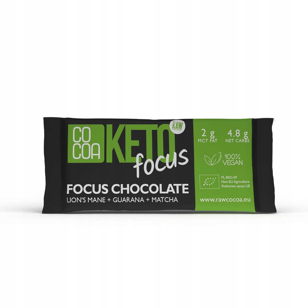Levně 3x Čokoláda Keto Focus bezlepková koncentrace Vege Bio 40 g Cocoa