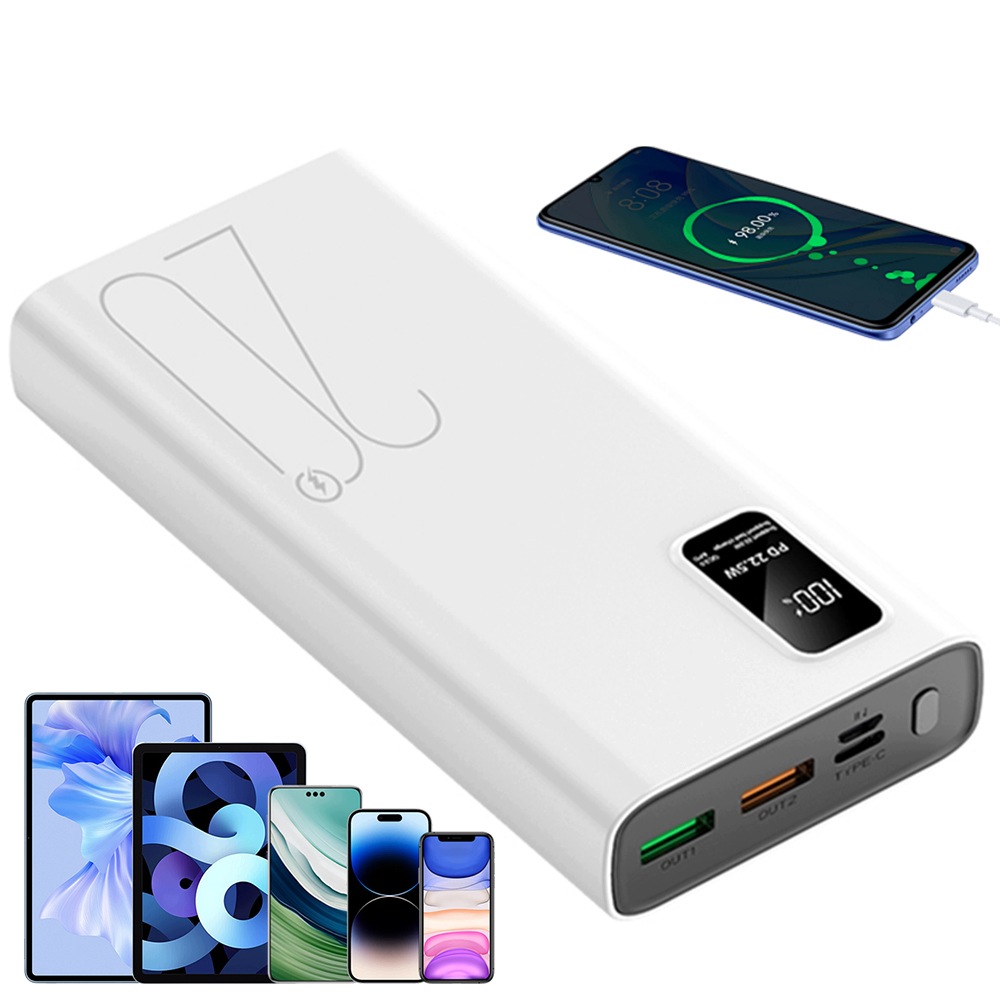 Power Bank 50000 mAh PD22.5W s porty typu C a Usb A pro telefony