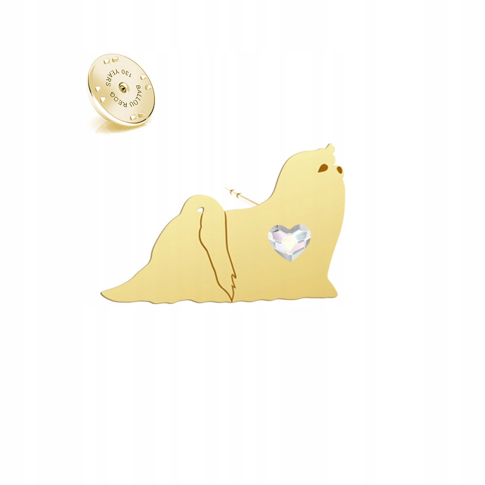 Odznak s maltézským psem 925 Žena Šperky Dárek Dedikace