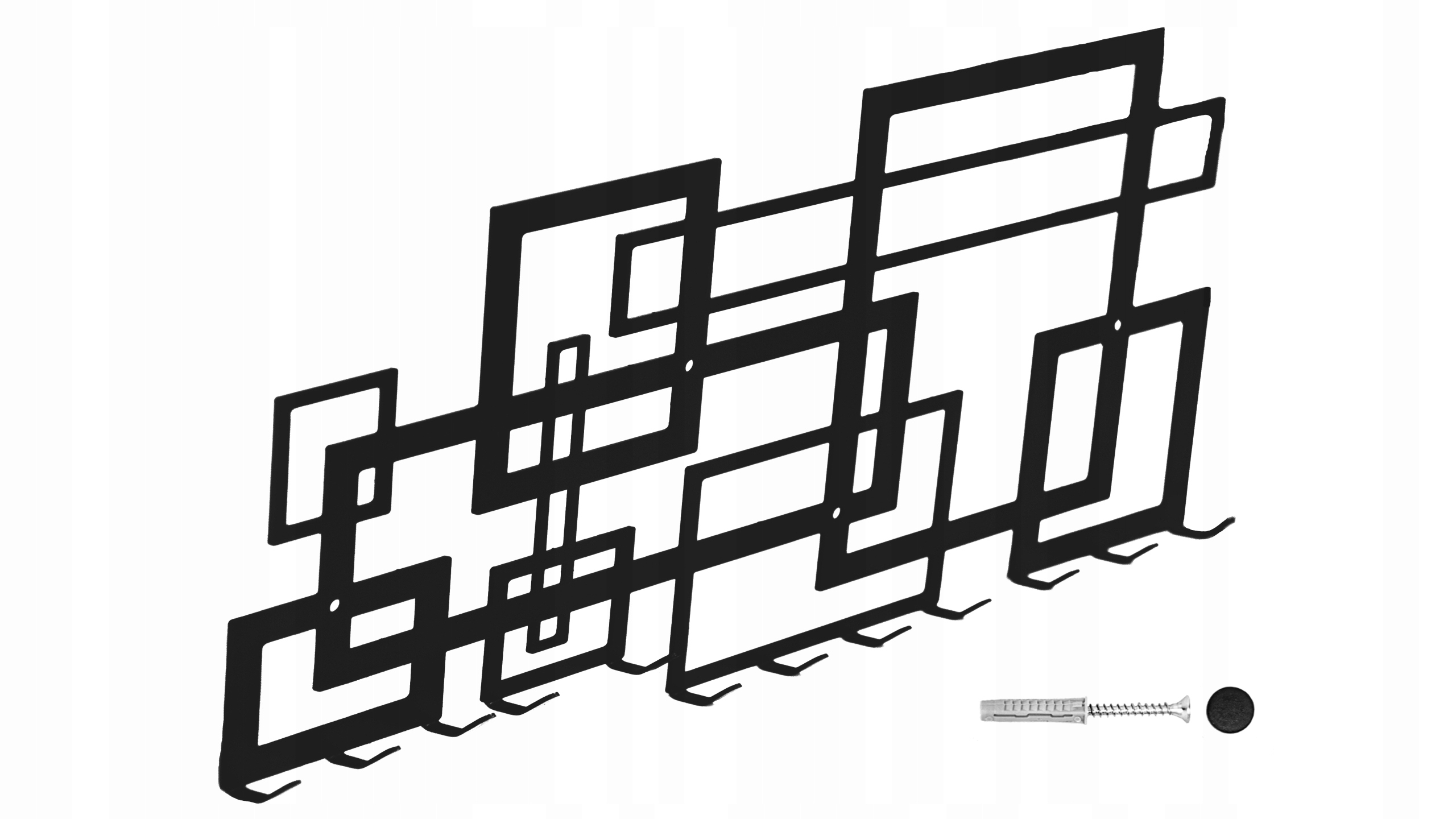 

Wieszak Ścienny Napis Figury Ubrania/Klucze