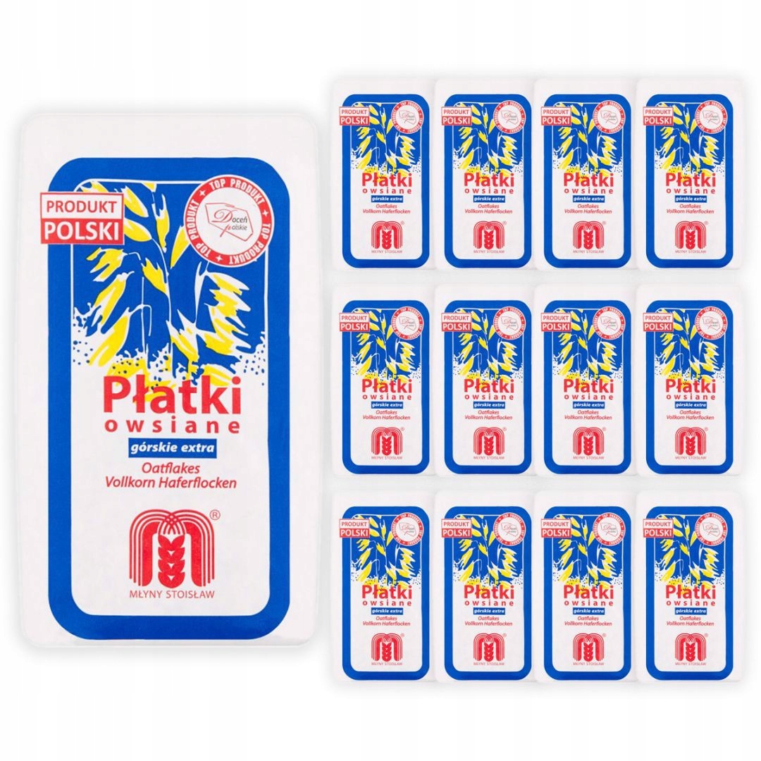 Levně Młyny Stoisław Extra horské Ovesné vločky 500 g x 12 kusů