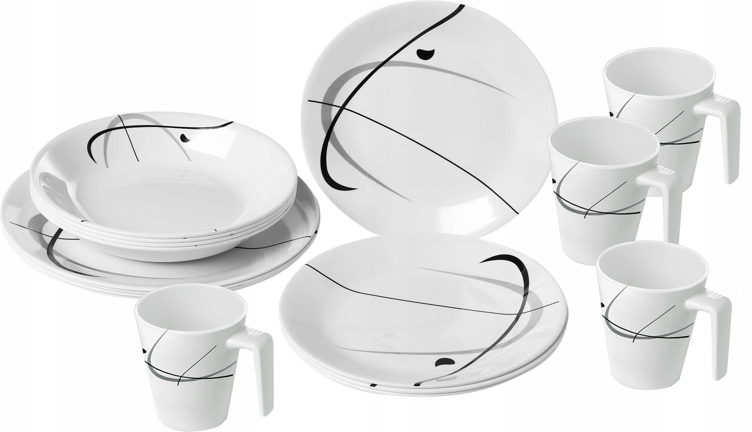 ZESTAW OBIADOWY MELAMINA BRUNNER SERENADE 16 SZT