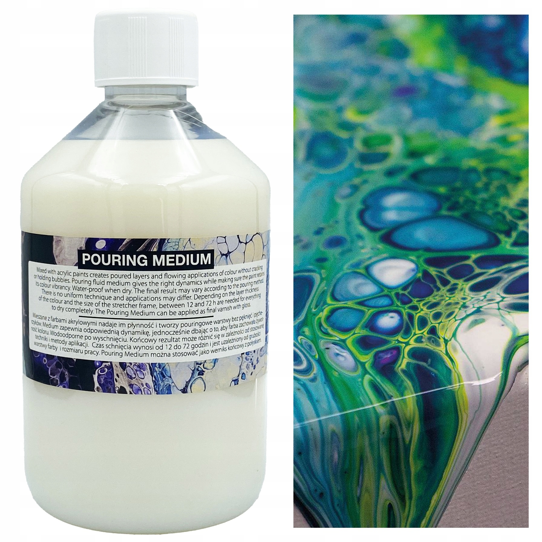 Pouring ředicí médium pro akrylové barvy Renesans fluid art 500ml