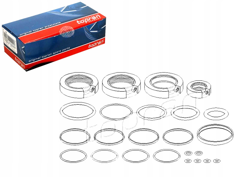 501 448 - КОМПЛЕКТ ПРОКЛАДОК РУЛЬОВОГО МЕХАНІЗМУ TOPRAN 10