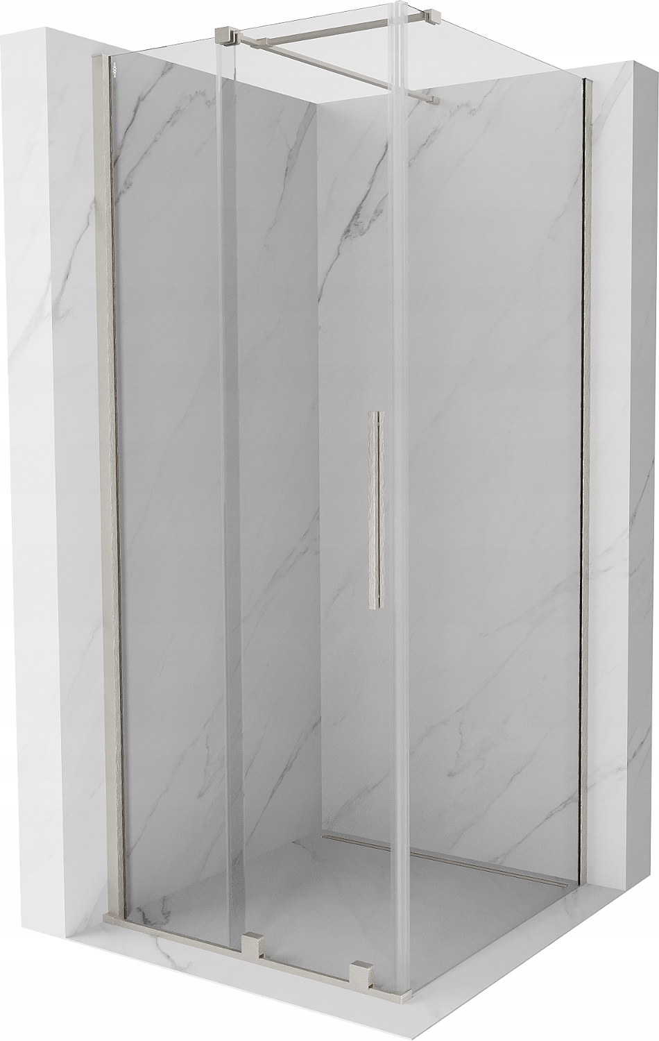 Sprchový kout Mexen Velar 120×120 posuvný čiré sklo nikl