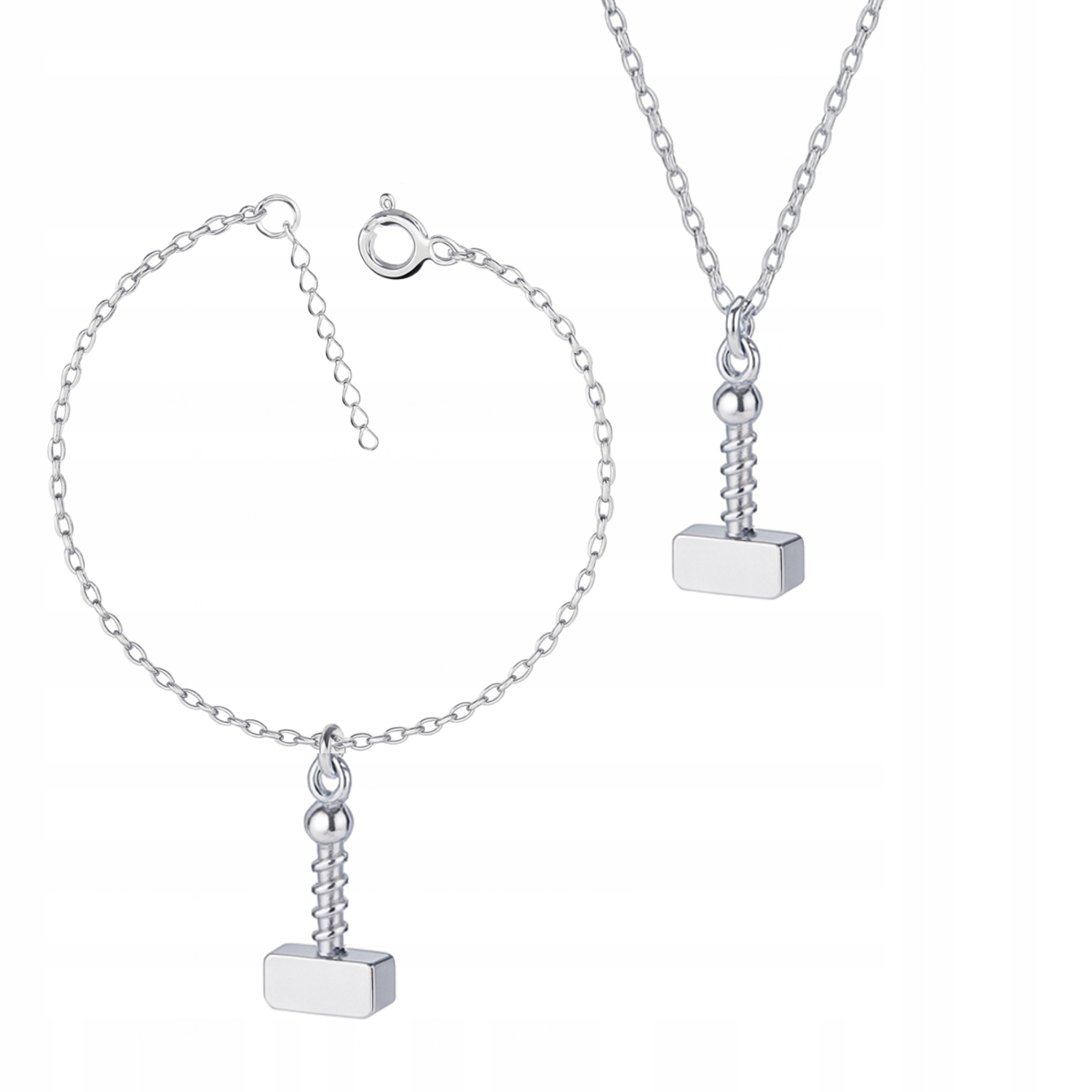 Mjolnir Kladivo Thora Wiking Stříbrný komplet rolo oval stříbro 925