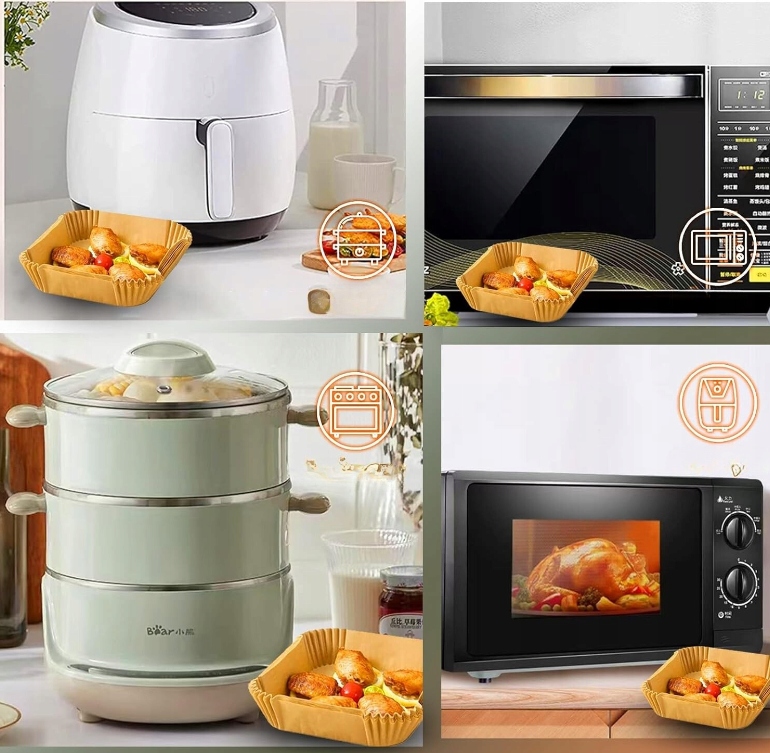 PAPIER DO FRYTKOWNICY PIECZENIA AIR FRYER DO PIEKARNIKA 20cm 150 SZTUK Rodzaj papier do pieczenia