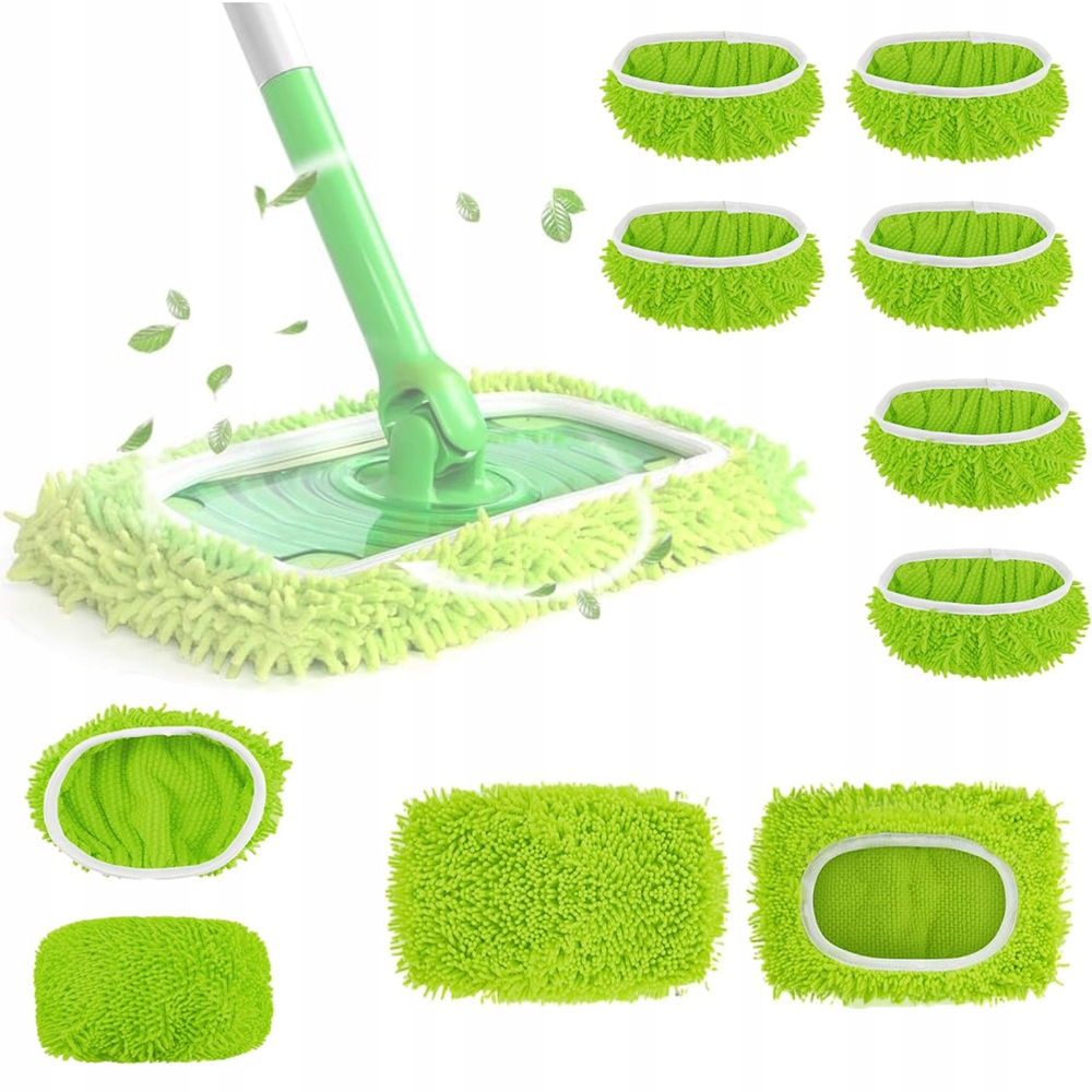 Levně Vložka Do Mopu Plochá 10 Ks Pro Ploché Mopy Suché Vlhké Utěrky