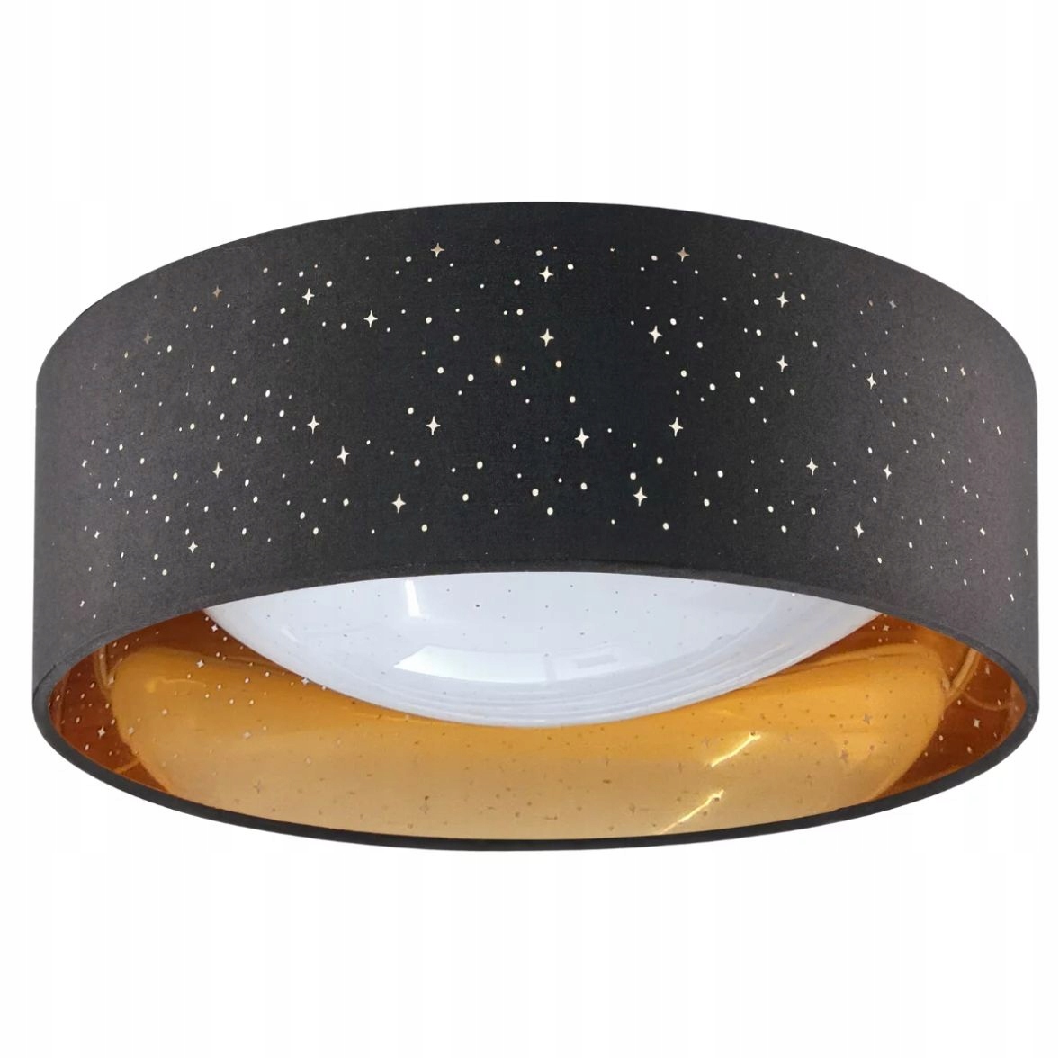 Plafon Led lampa sufitowa natynkowa okrągła 18W 4000K Czarny-złoty