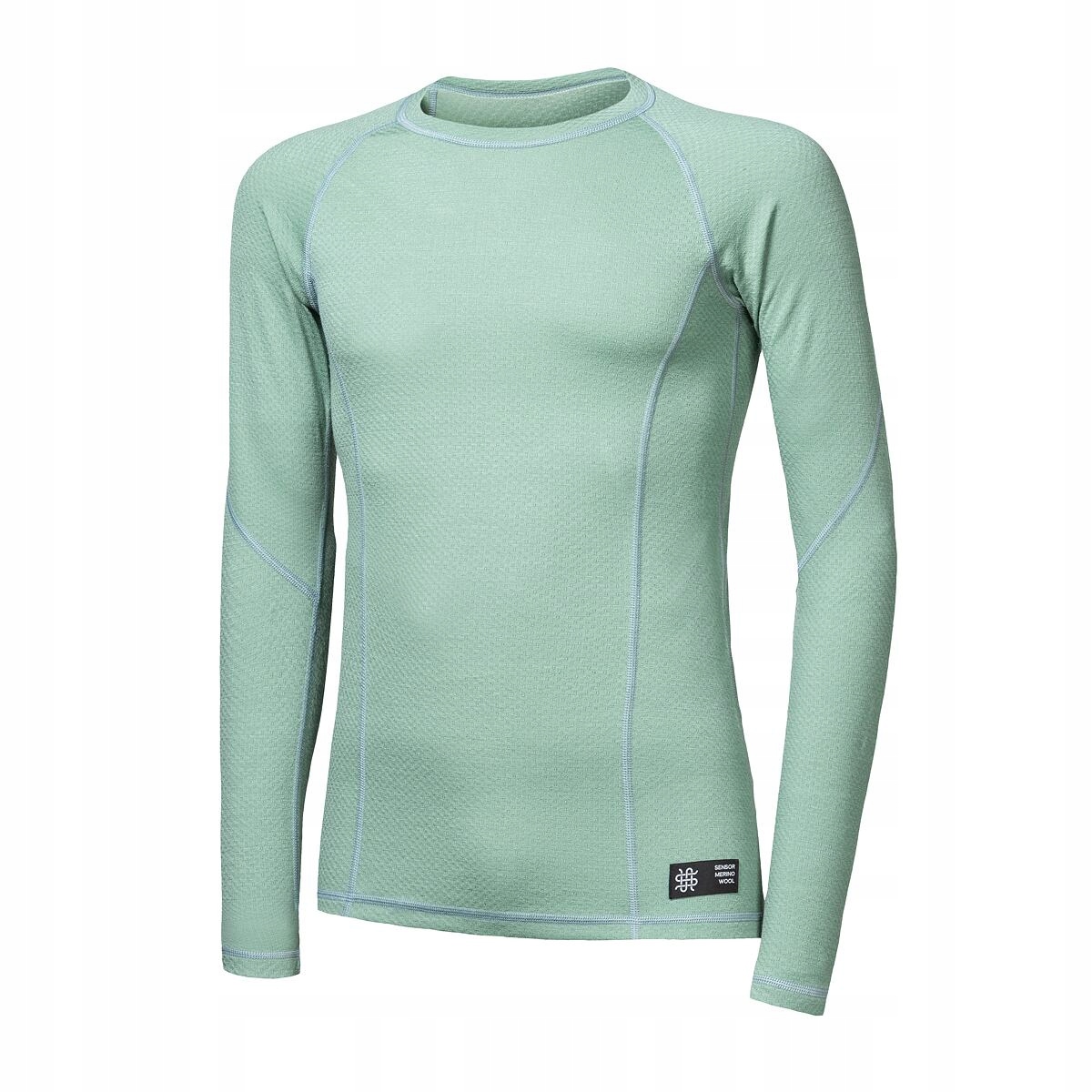 Sensor Merino Df pánské triko dl.rukáv basil green velikost M