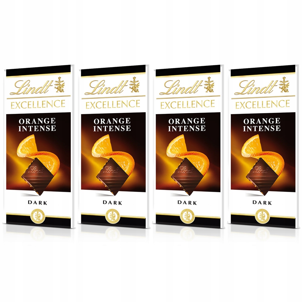 Zestaw czekolad gorzkich Lindt Excellence z pomarańczą Orange Intense 400g