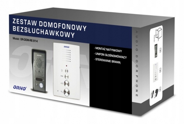 DOMOFON BEZSŁUCHAWKOWY ORNO DOM-RE-914 UNIFON 12V Rodzaj domofonu Jednorodzinny