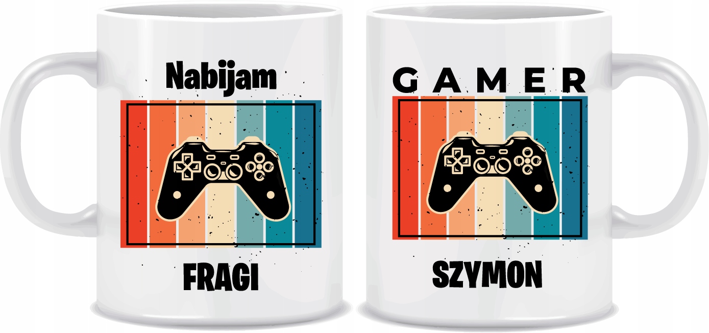 

Kubek Gracza z Imieniem Nabijam Fragi 330 ml +