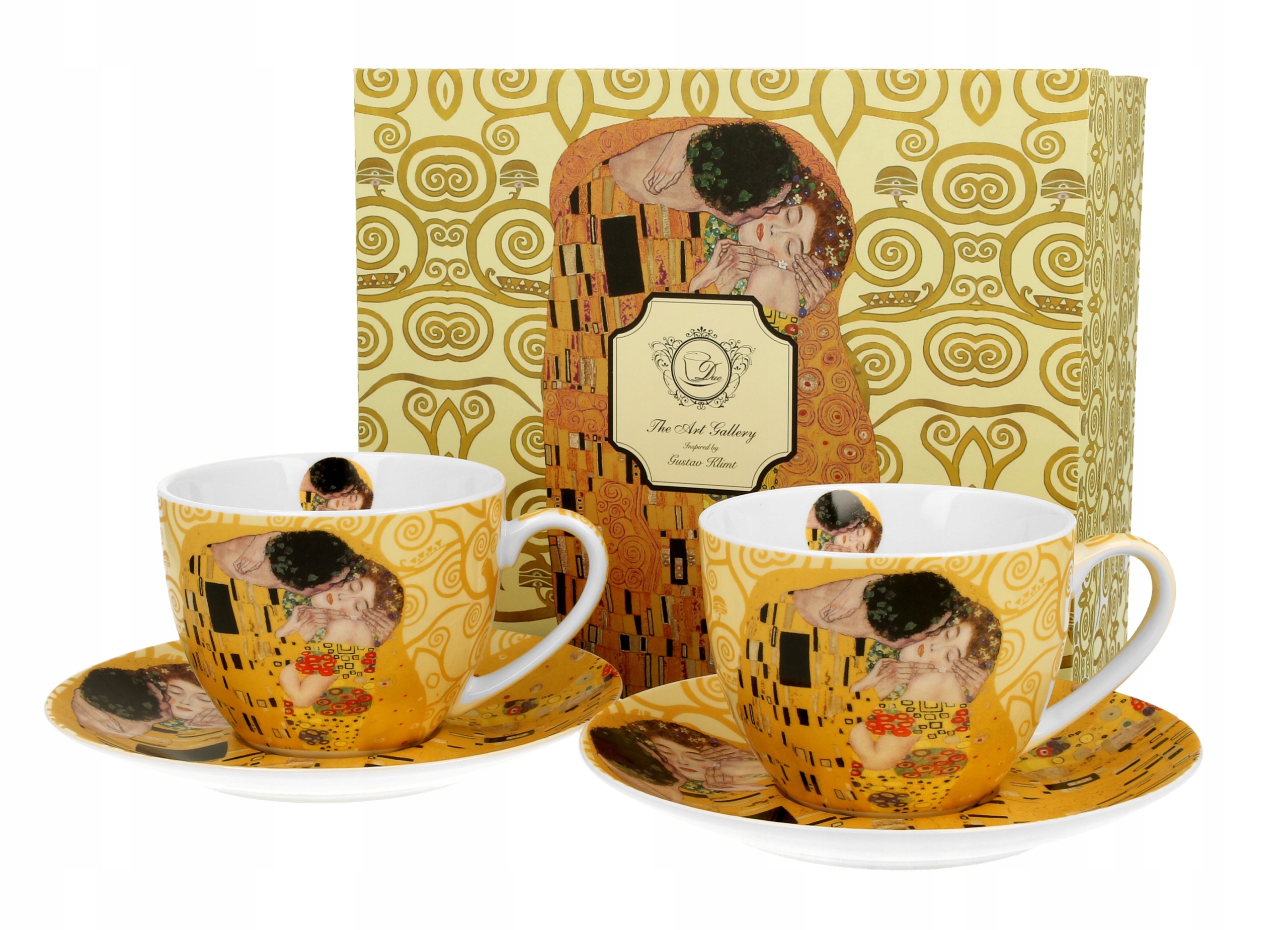

2 Filiżanki ze spodkami 250 ml The Kiss G. Klimt