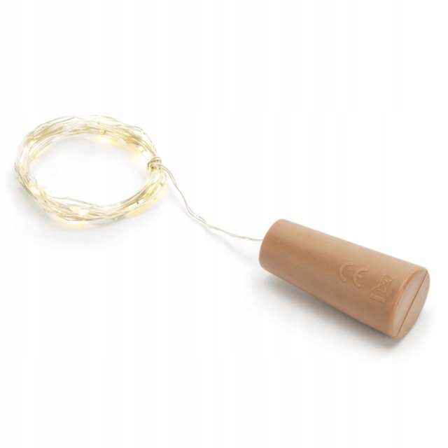 

Lampki z korkiem do butelki Led na baterie Białe