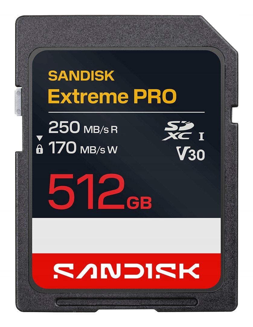 Sandisk Extreme Pro Sd Uhs-i 512GB Sd 250MB/s(R) 170MB/s(W)