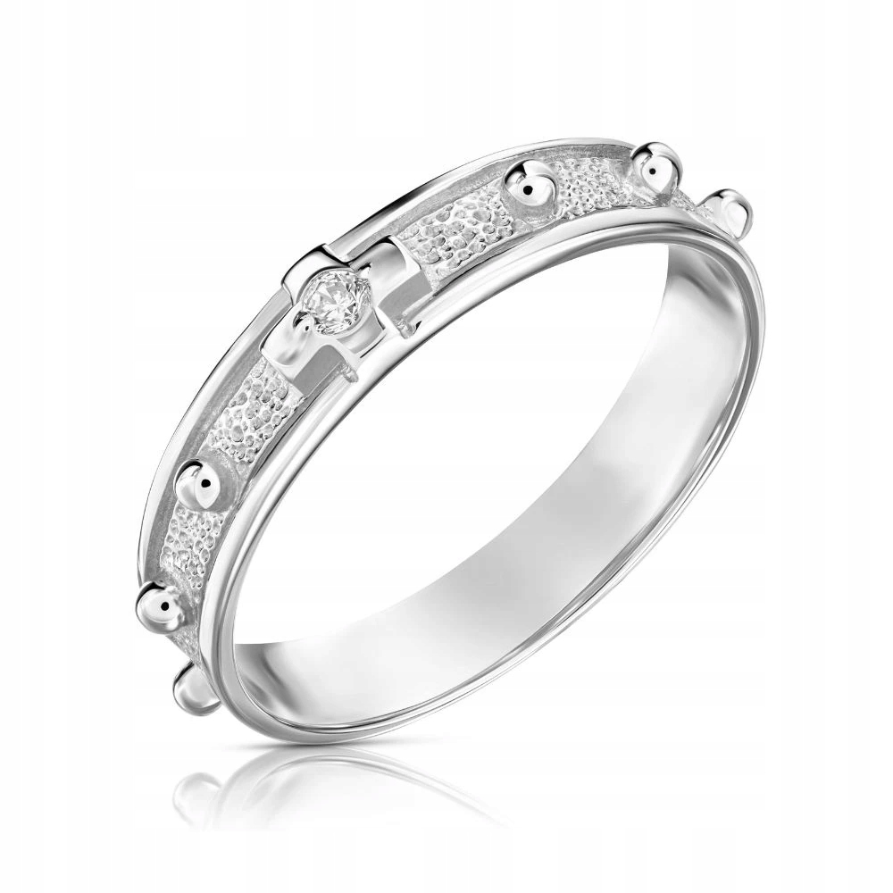 Růženec Na Prst Stříbrný 925 Prstýnek Náboženská Stanice Symbol Vel. 12