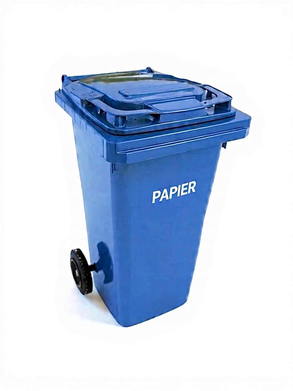 Pojemnik kubeł kontener plastik Ese 120 l niebieski papier śmieci odpady