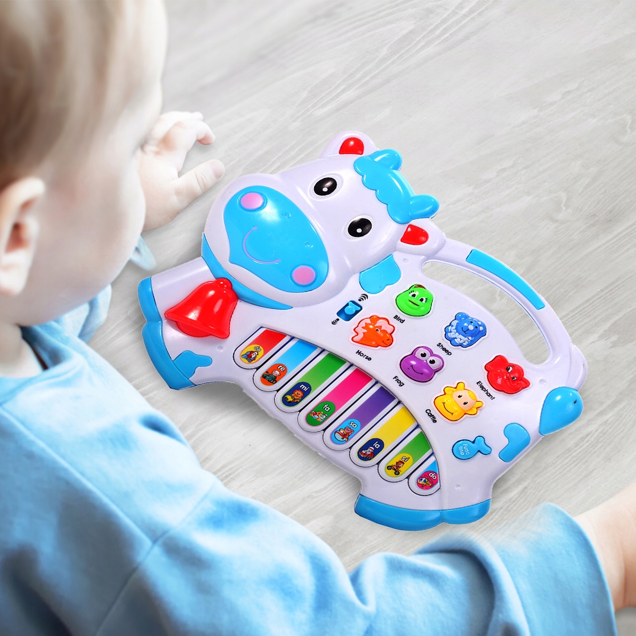 ORGANKI PIANINKO ZWIERZĄTKA KRÓWKA DLA DZIECI EDUKACYJNE INTERAKTYWNE Szerokość produktu 24 cm