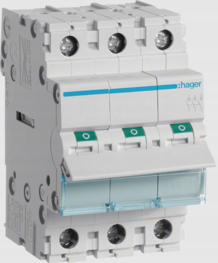 Modułowy rozłącznik izolacyjny Hager 3P 100A 400V Ac SBN390