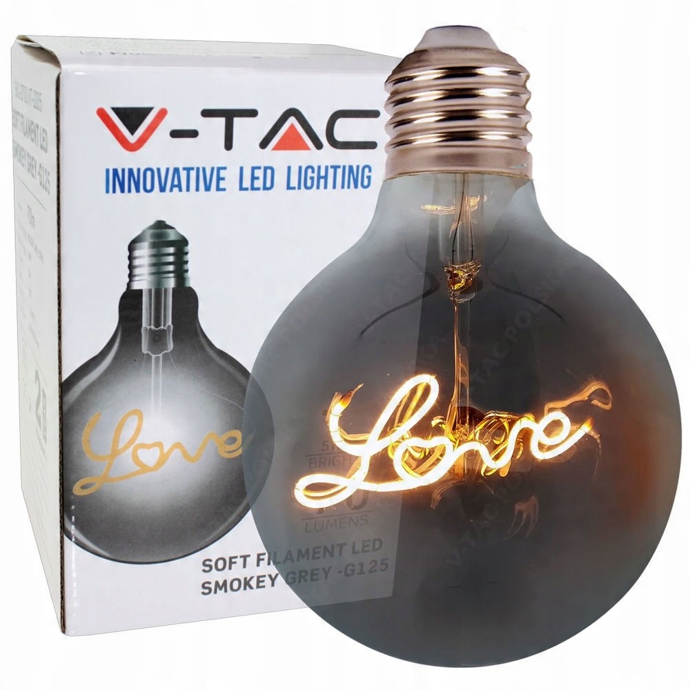 

Dekoracyjna żarówka Led Love 5W E27 Filament V-tac