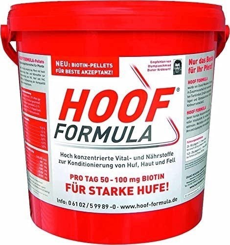 Hoof Formula Biotin Pellets poprawa kopyt skóry sierści dla koni horse 5kg