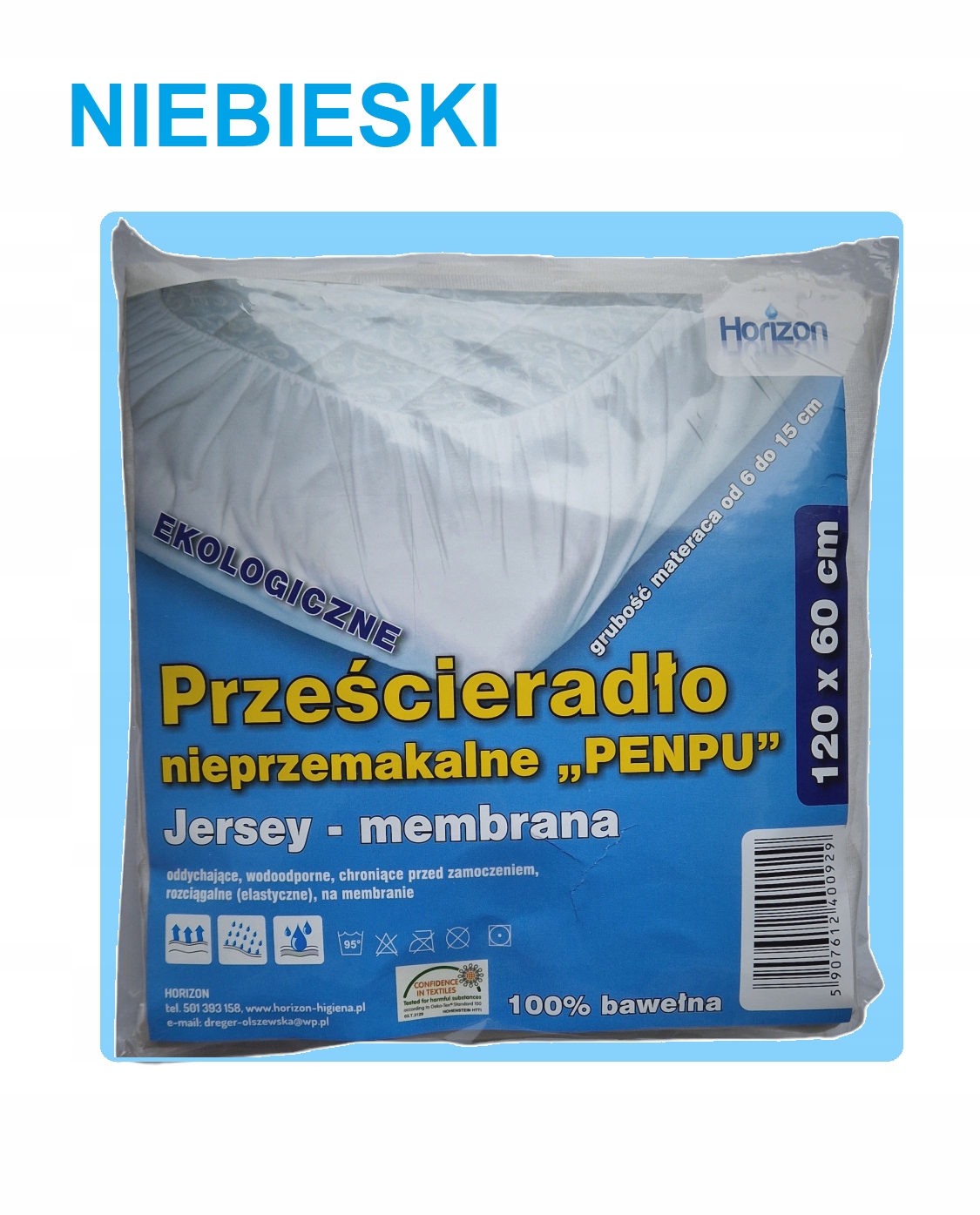 Nepropustné prostěradlo Jersey Premium Modré