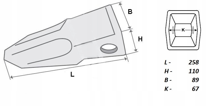 ZĄB SYSTEM CAT J300 ładowarkowy skalny 1U3302PT Producent części KTS