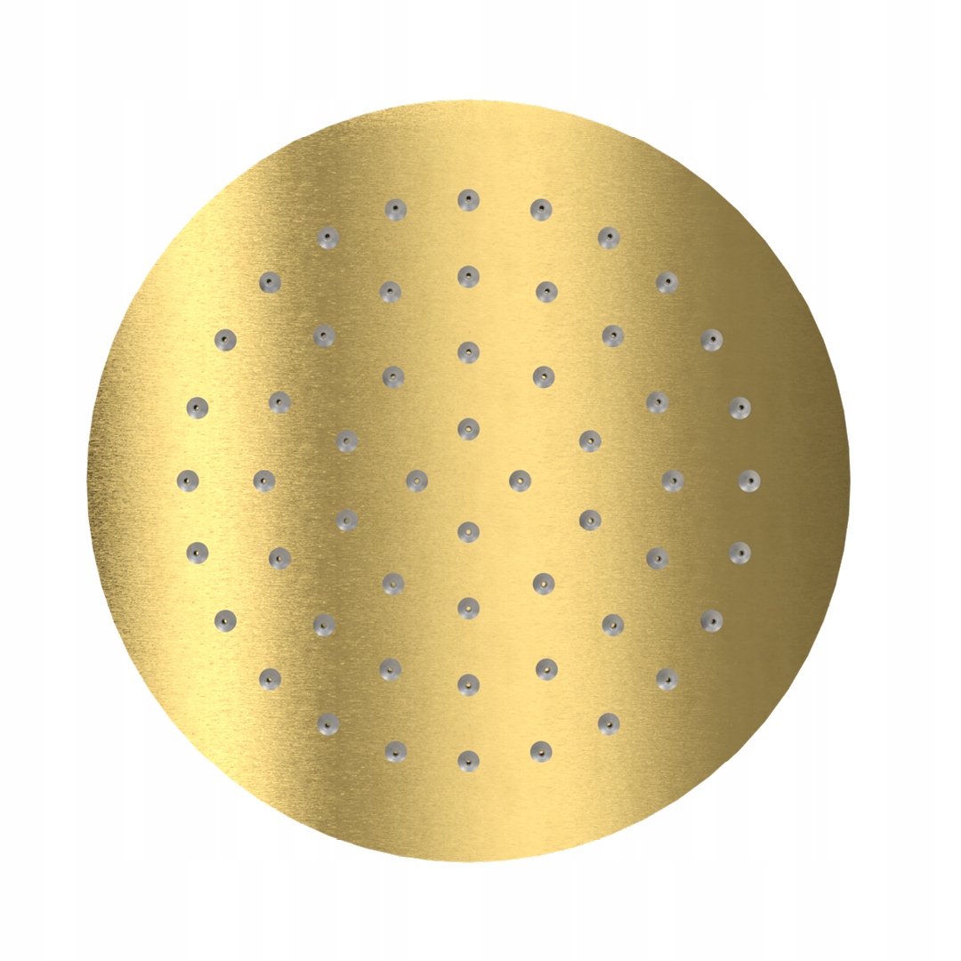 Kulatá sprchová hlavice 25 cm, zlatá kartáčovaná, akční cena