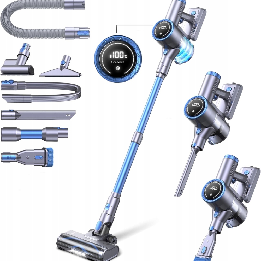 Odkurzacz bezprzewodowy pionowy bezworkowy na akumulator Greenote GSC60