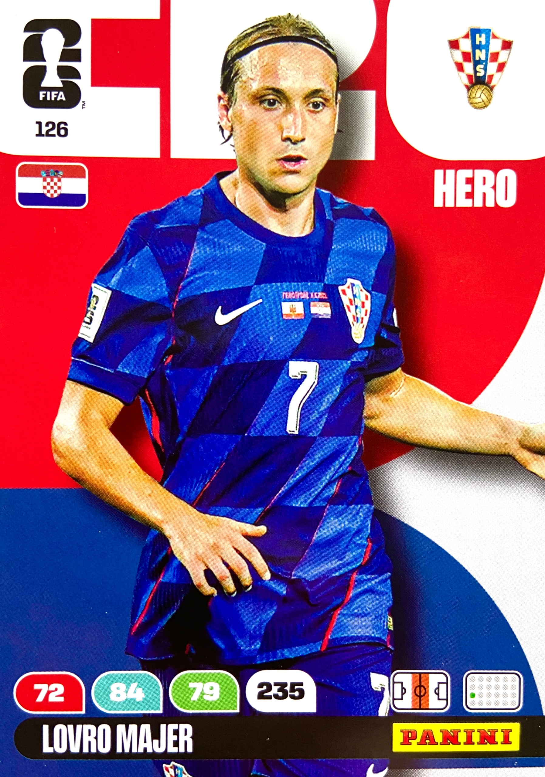 Panini Fifa World Cup 2026 karta piłkarska Hero 126 Lovro Majer Chorwacja