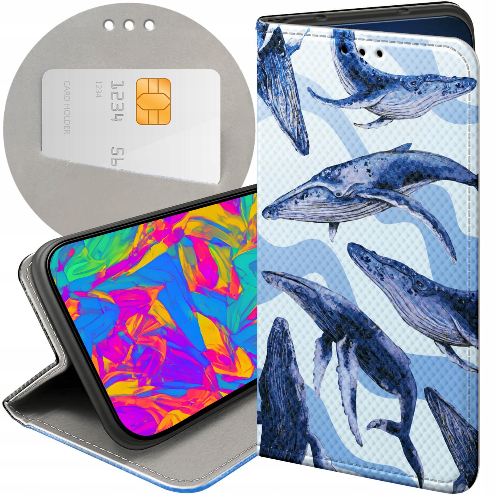 Etui Z Klapką Do Xiaomi Redmi Note 12 Pro Plus Morze Fale Woda Aqua