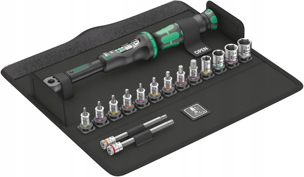 Zestaw 16cz Klucz Dynamometryczny 1/4'' 2,5-25Nm Z Końcówkami Etui Wera