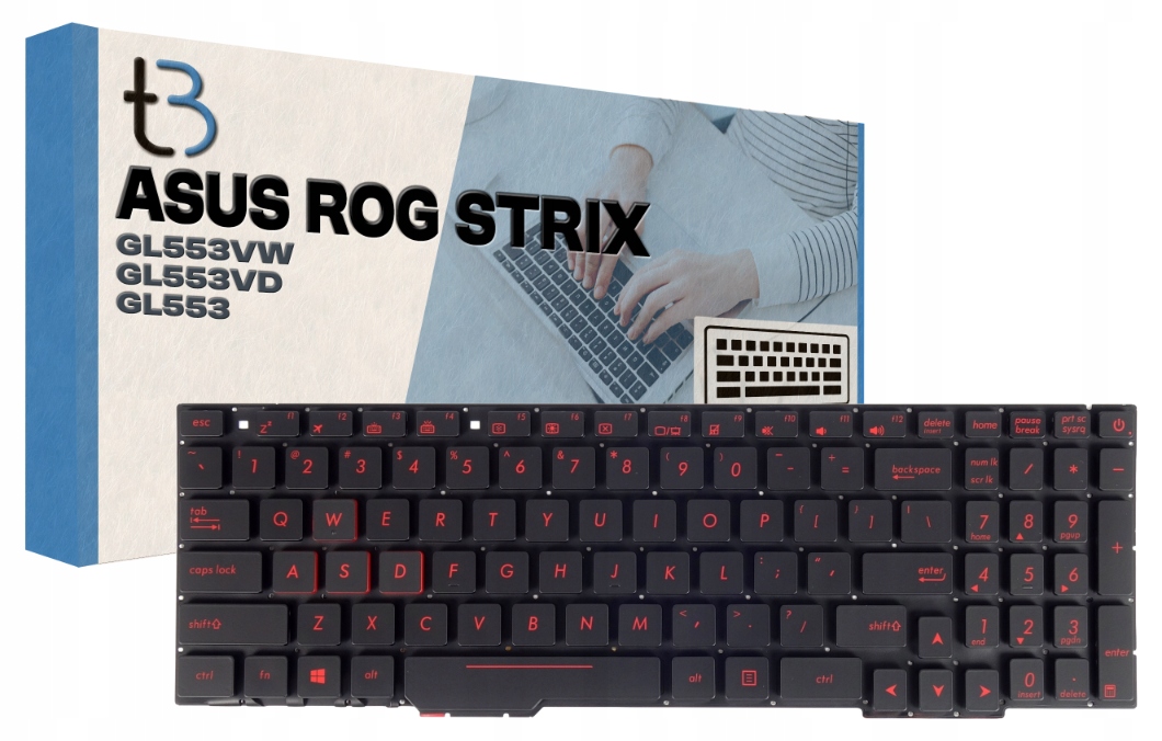 Klawiatura do laptopa Asus Rog Strix GL553VW GL553VD GL553 Led Qwerty Us