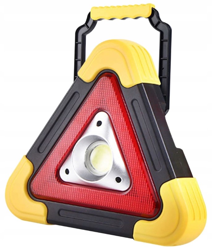 TRÓJKĄT OSTRZEGAWCZY LED LAMPA LATARKA Power Bank