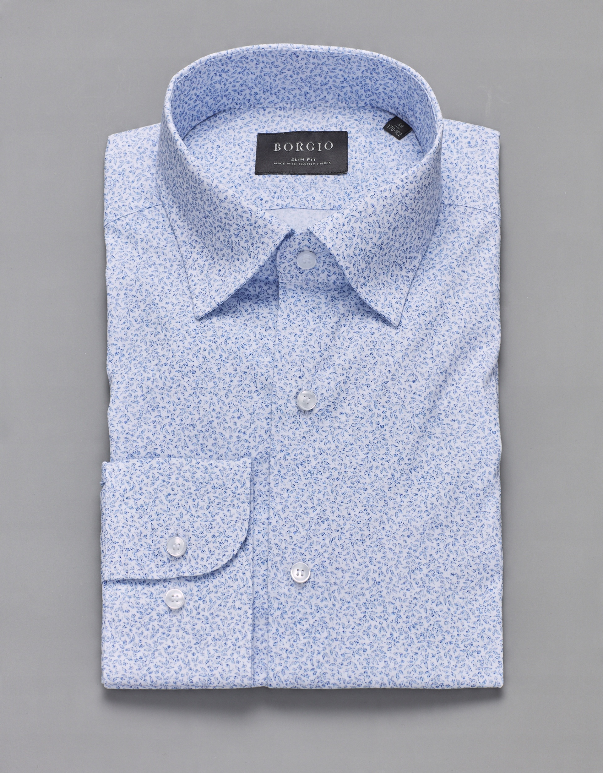 

koszula męska slim fit niebieska 00213 188/194