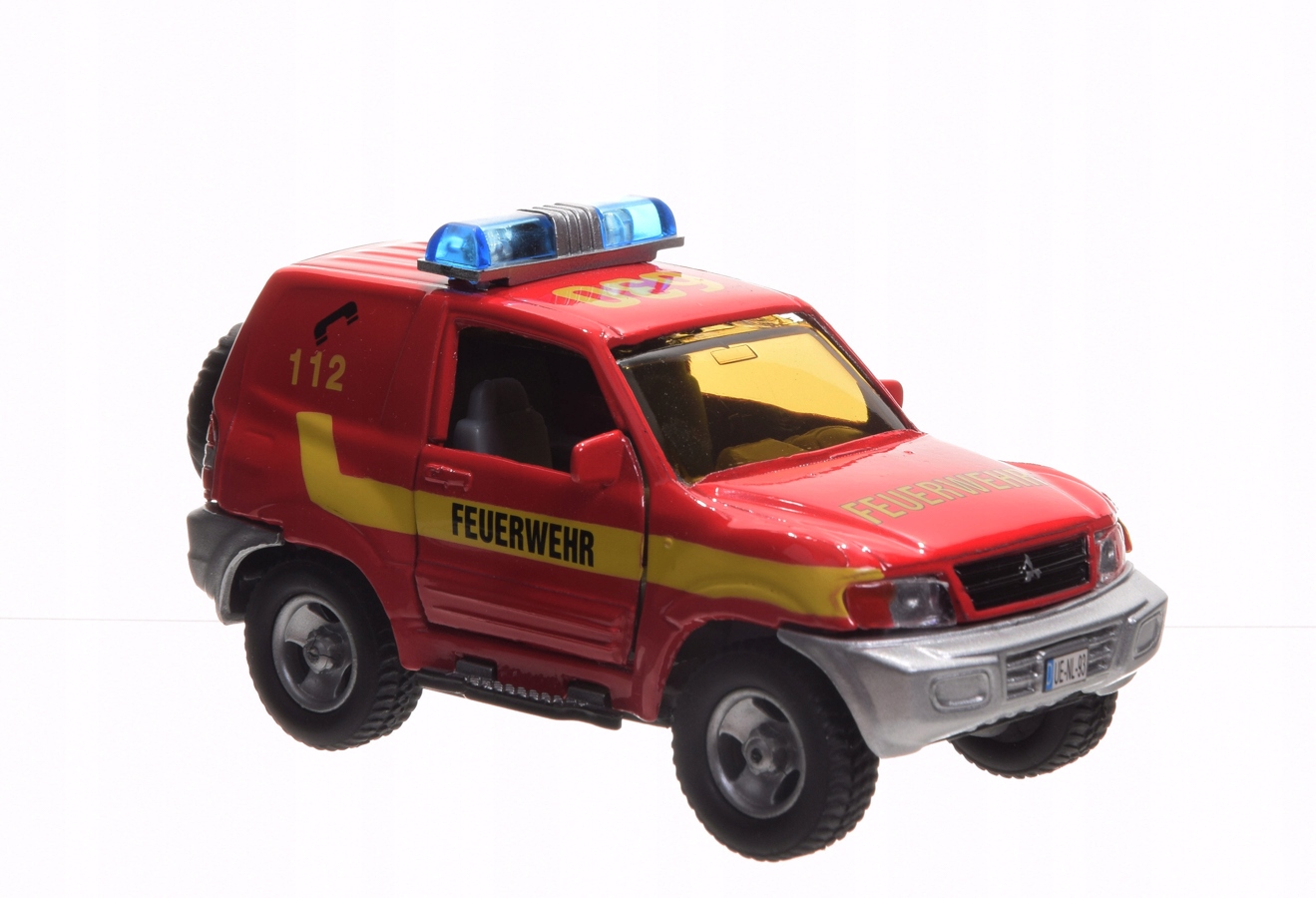 AUTO STRAŻ POŻARNA Z PRZYCZEPĄ METAL Skala 1:32