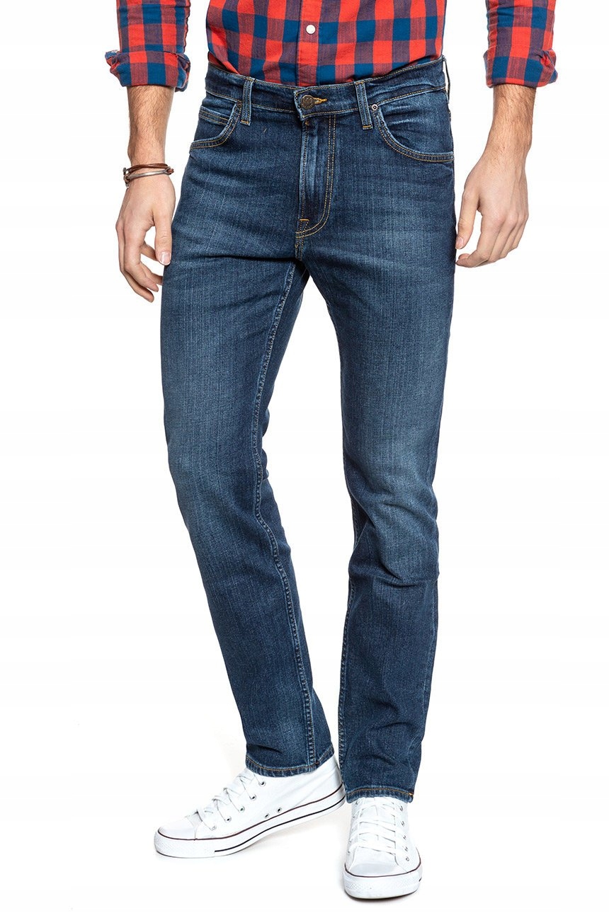 Męskie spodnie jeansowe dopasowane Lee RIDER W42 L34 Waga produktu z opakowaniem jednostkowym 0.8 kg