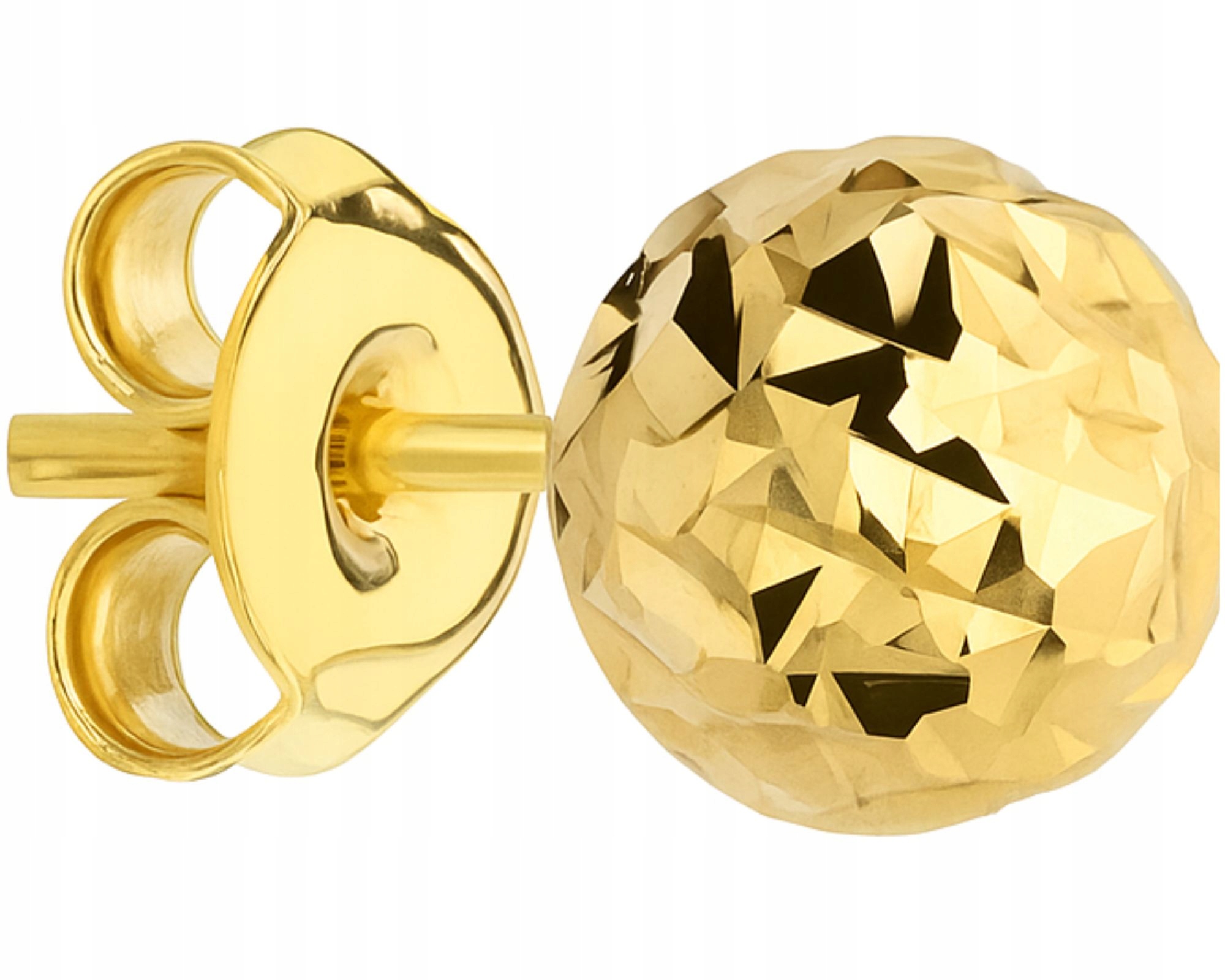 Zlatý Diamantový Náušník Kulička Tyčinka Šroub 585 3 MM Helix 1 Ks